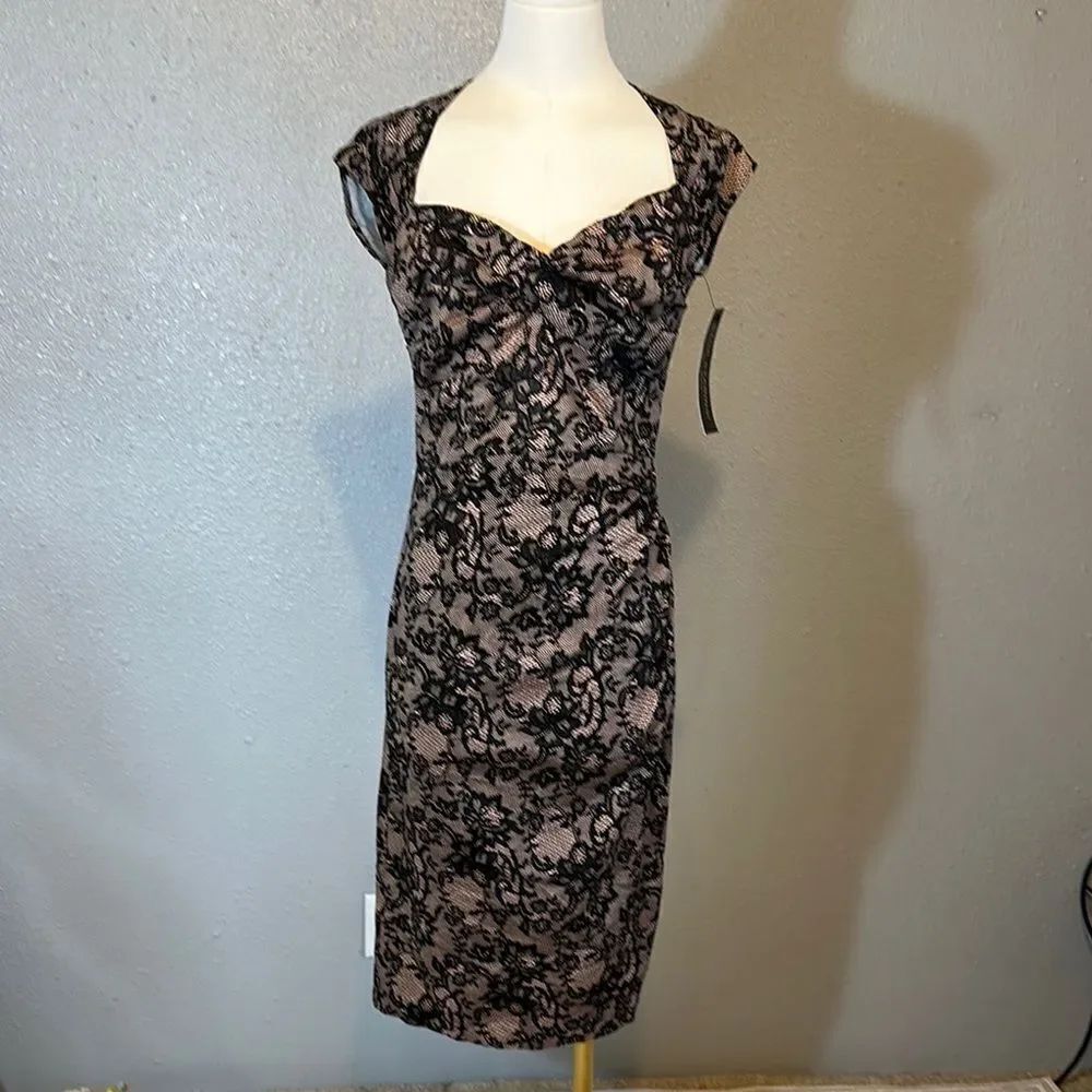 NEW Stop Staring Elegant pink Lace Dress size M